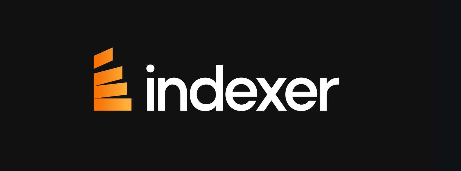  A logo with the word "indexer" next to a stylized orange bar graph.